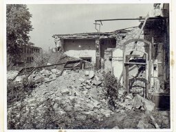 Ruiny sali sekcyjnej Zakładu Medycyny Sądowej we Wrocławiu, 1947 r.